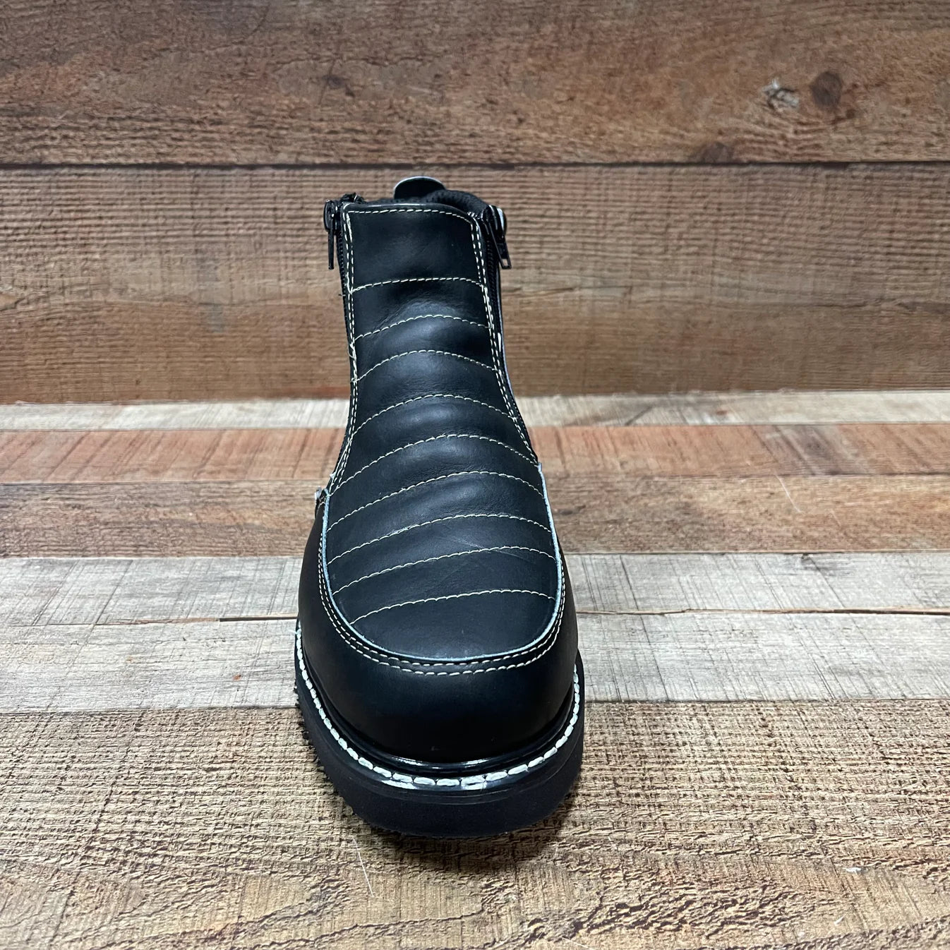 Men's Light Weight Zipper Work Boots Oil and Water Resistant Est. 1216 Black