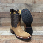 Men's Rodeo Cowboy Square Toe Boots Est. 900 Tan