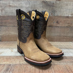 Men's Rodeo Cowboy Square Toe Boots Est. 900 Tan