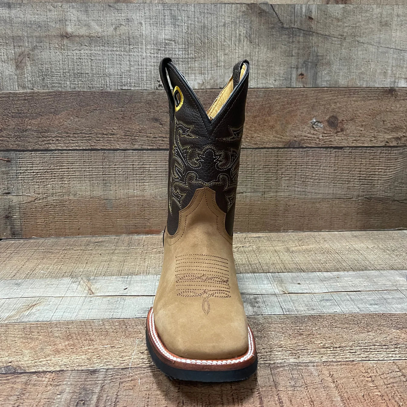 Men's Rodeo Cowboy Square Toe Boots Est. 900 Tan