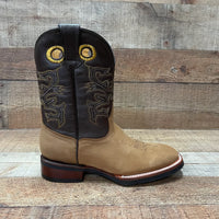 Men's Rodeo Cowboy Square Toe Boots Est. 900 Tan