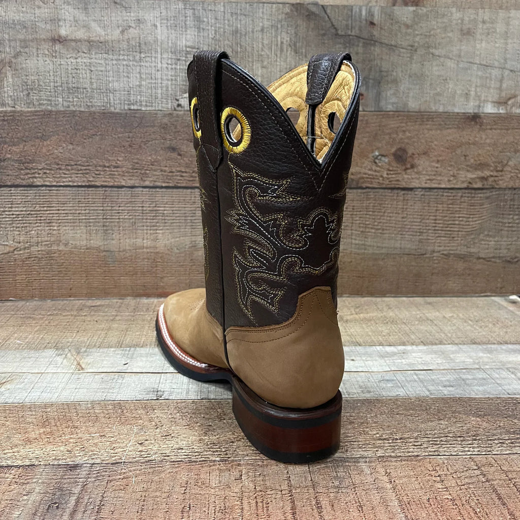 Men's Rodeo Cowboy Square Toe Boots Est. 900 Tan
