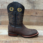 Men's Rodeo Cowboy Square Toe Boots Est. 900 Brown