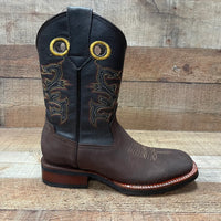Men's Rodeo Cowboy Square Toe Boots Est. 900 Brown