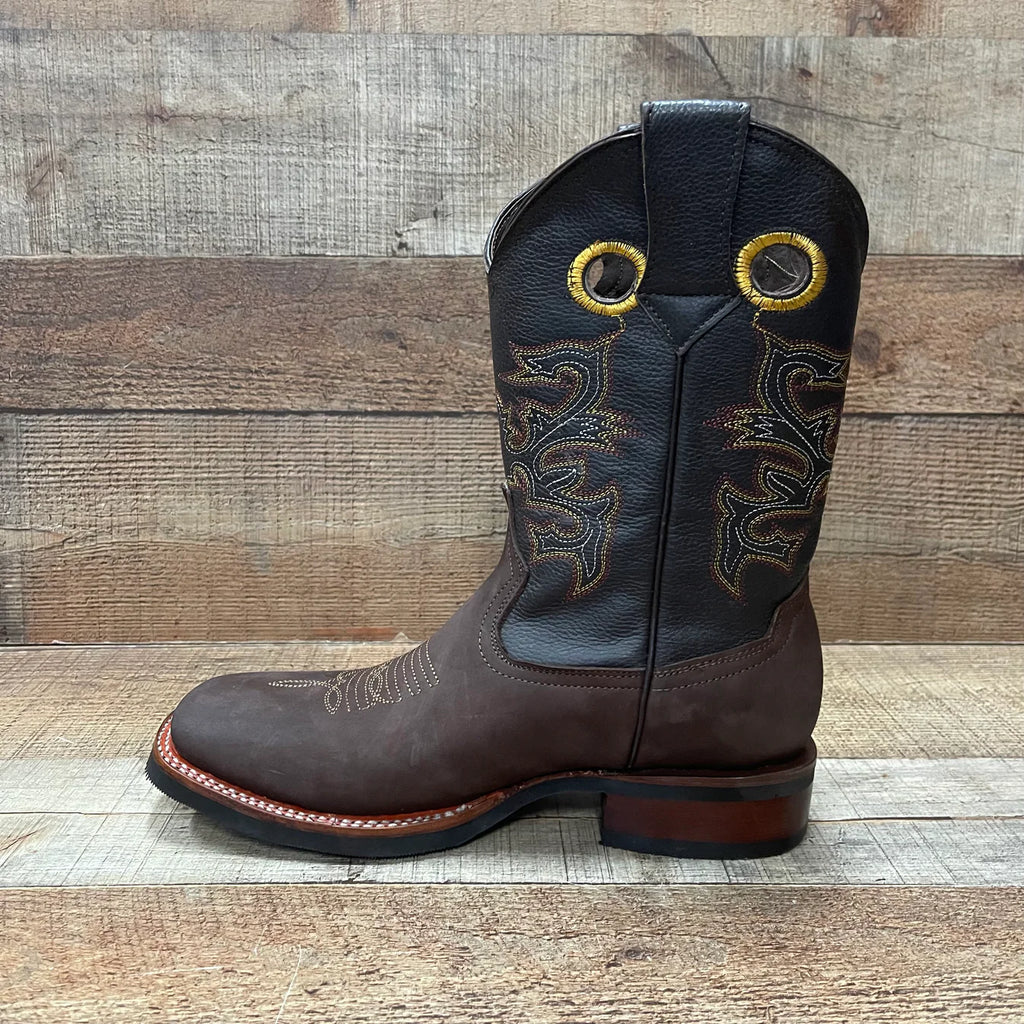 Men's Rodeo Cowboy Square Toe Boots Est. 900 Brown