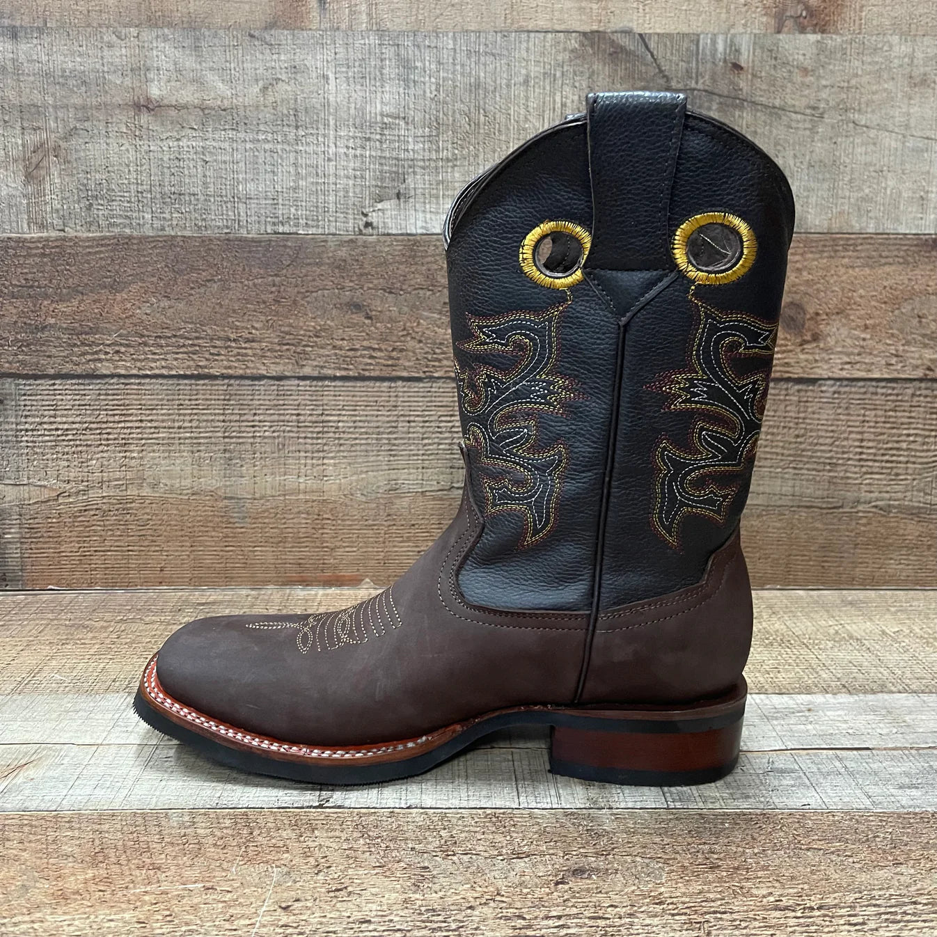 Men's Rodeo Cowboy Square Toe Boots Est. 900 Brown