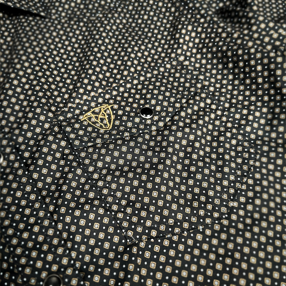 Women's Western Button Down Long Sleeve Shirt - BLACK RC 31