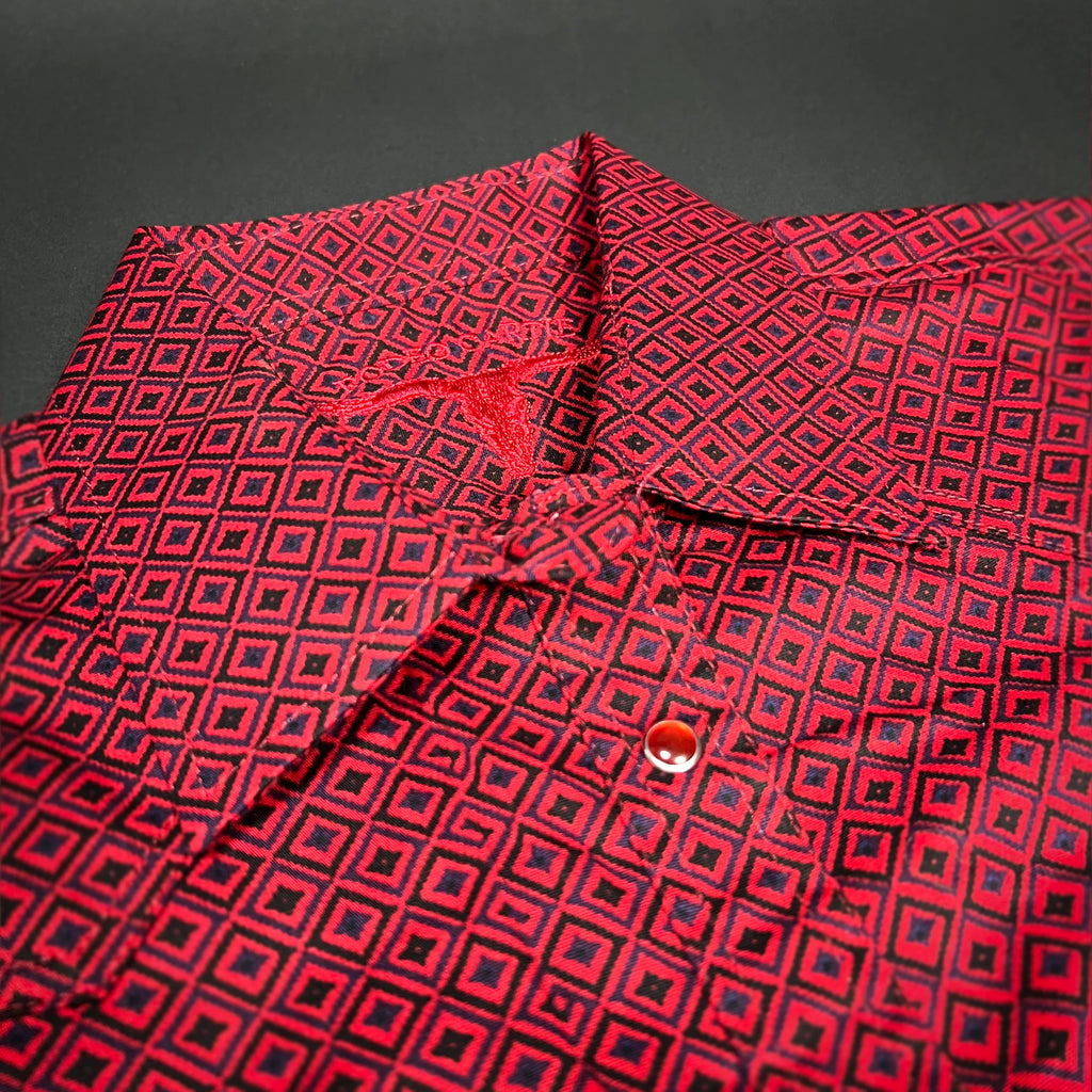 Women's Western Button Down Long Sleeve Shirt - RED RC 22
