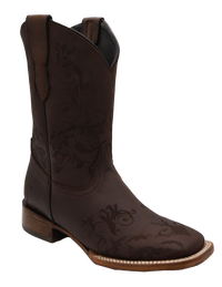 Women´s Silverton Bella All Leather Wide Square Toe Boots-Brown