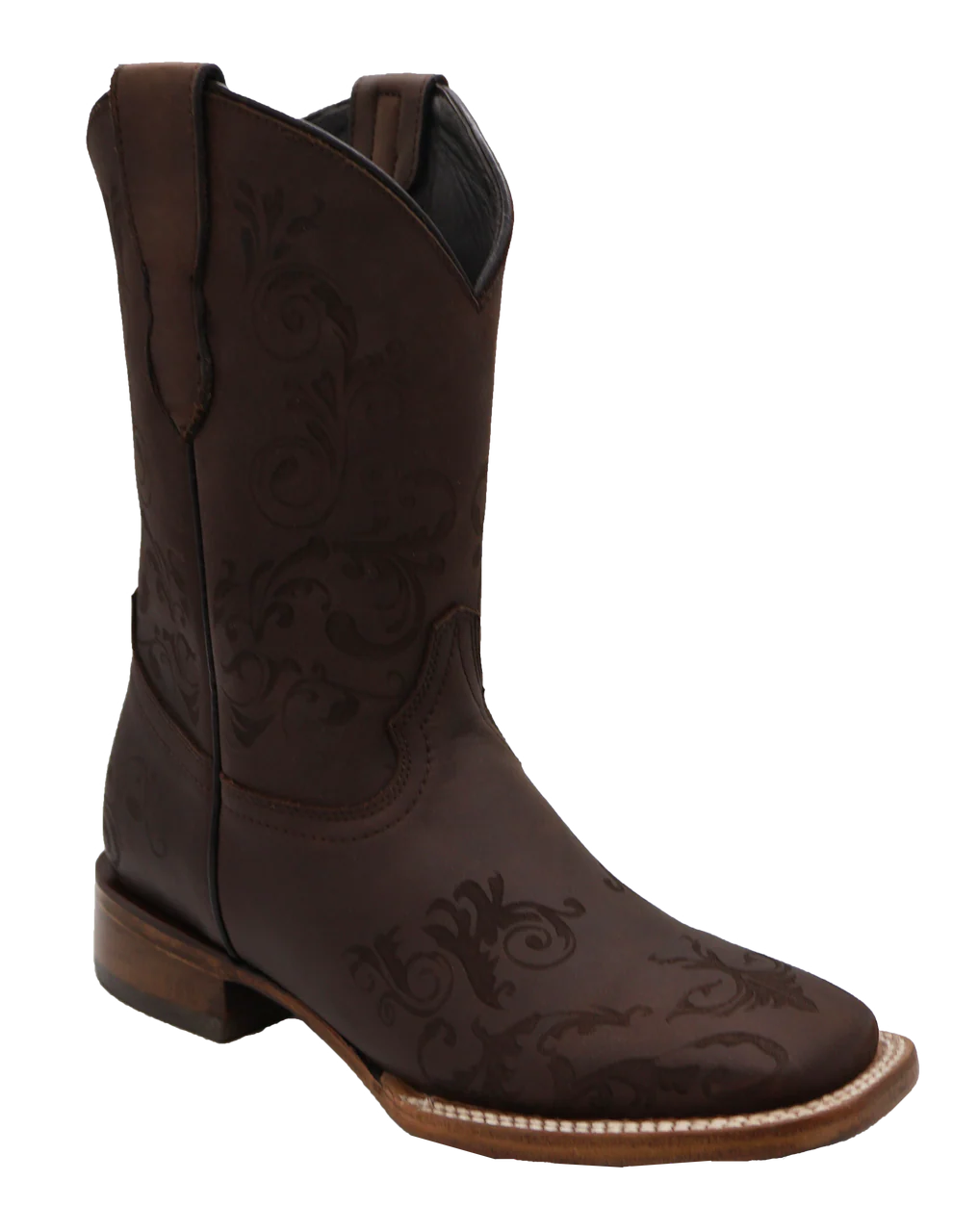 Women´s Silverton Bella All Leather Wide Square Toe Boots-Brown