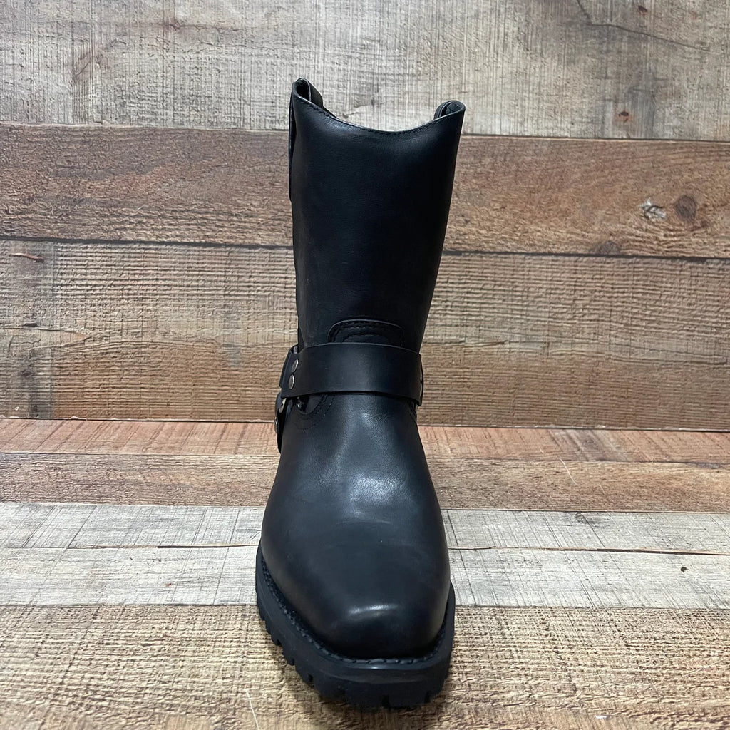 Men's Leather Biker Boot Truck Sole with Harness Est. 2009