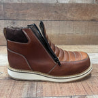 Men's Light Weight Steel Toe Double Density Sole Zipper Work Boot Oil and Water Resistant Est. 337