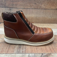 Men's Light Weight Steel Toe Double Density Sole Zipper Work Boot Oil and Water Resistant Est. 337