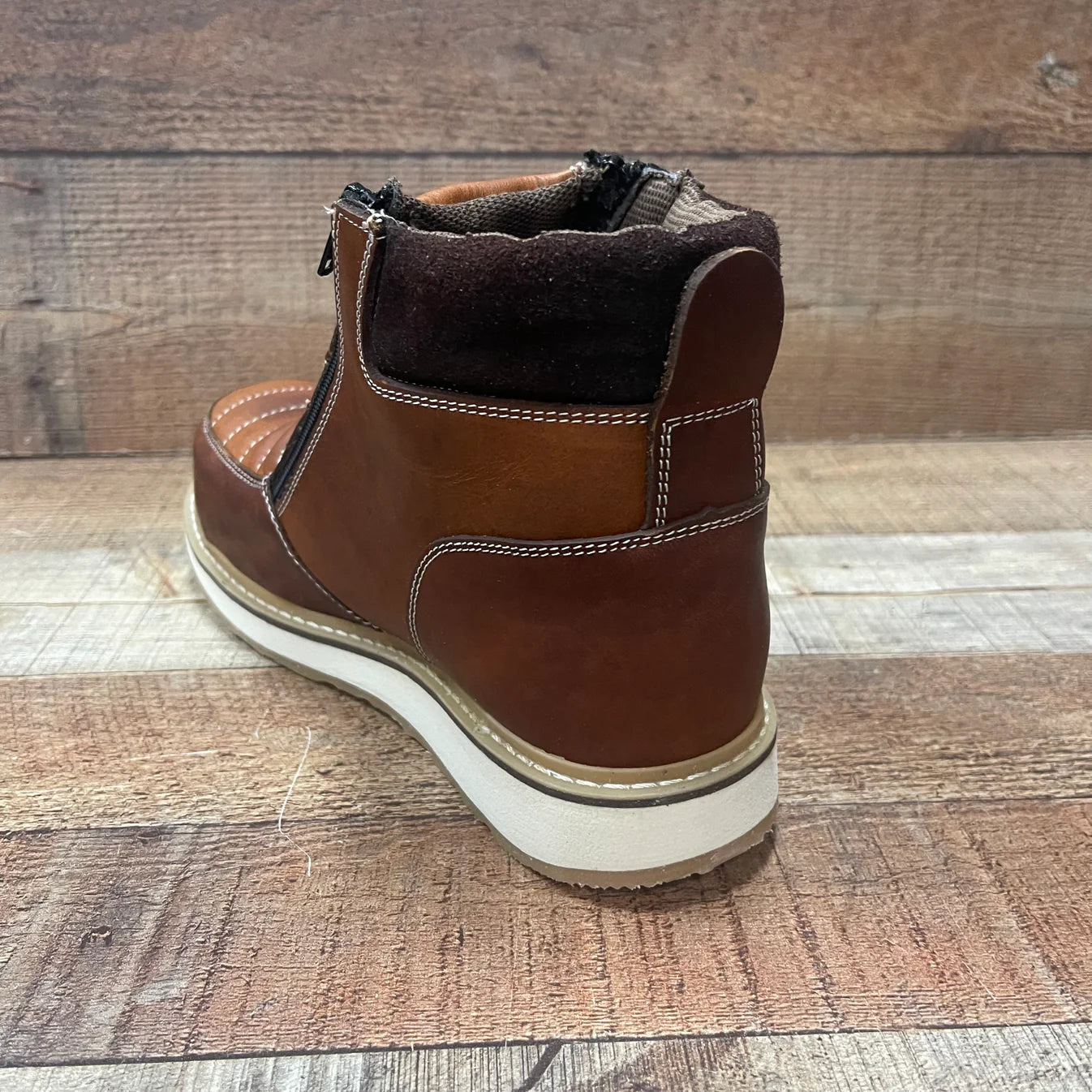 Men's Light Weight Steel Toe Double Density Sole Zipper Work Boot Oil and Water Resistant Est. 337