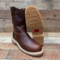 Men's Work Boots Light Pull On Genuine Leather Resistant Round Toe Durable Est. 104/105