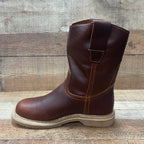 Men's Work Boots Light Pull On Genuine Leather Resistant Round Toe Durable Est. 104/105