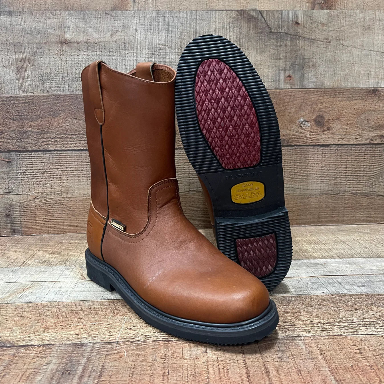 Men's Work Boots Ruper Genuine Leather Oil Water Resistant Est. 300 Gold