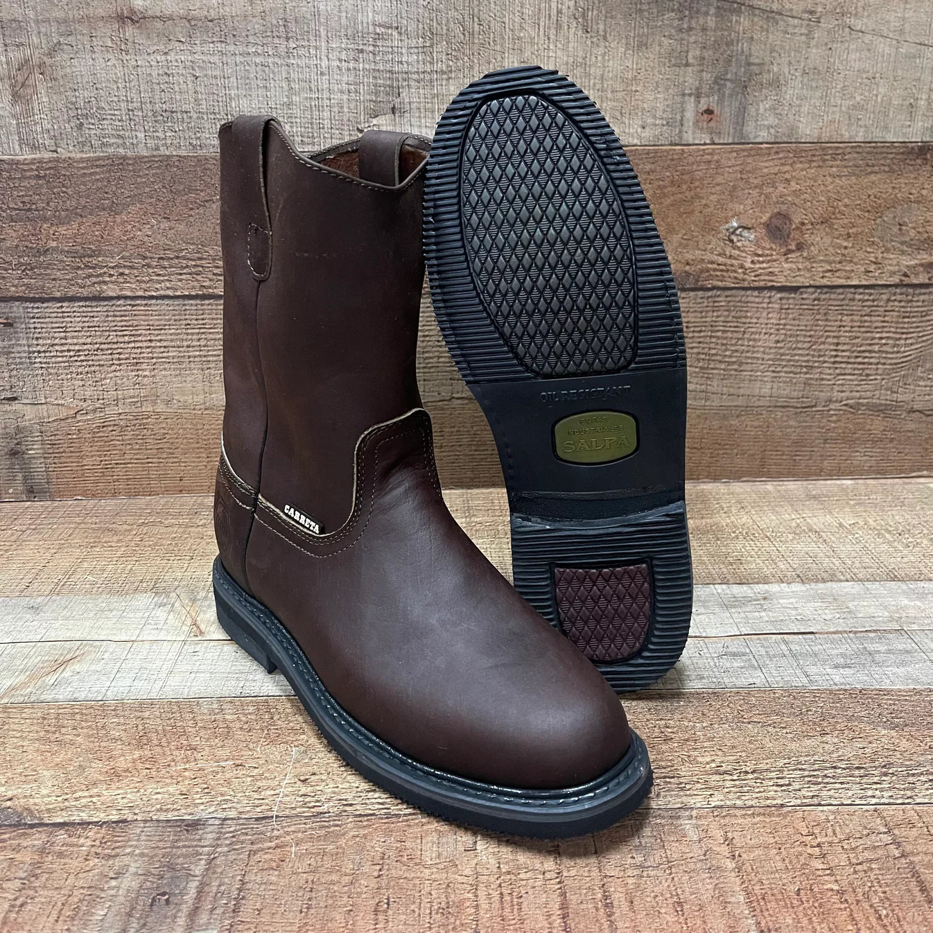 Men's Work Boots Ruper Genuine Leather Oil Water Resistant Est. 300 Brown