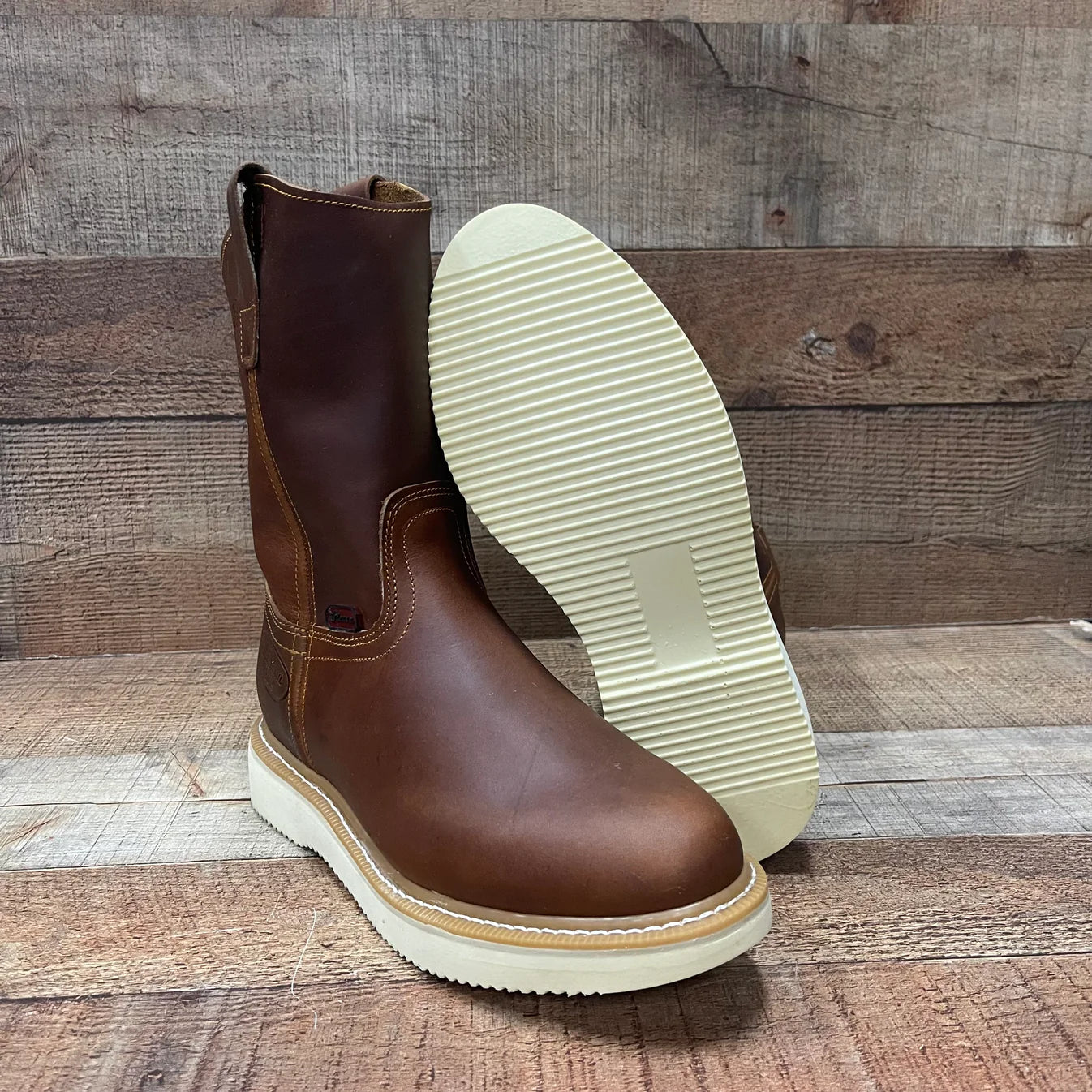 Men's Lightweight Work Boots Genuine Leather Oil Water Resistant Est. J06