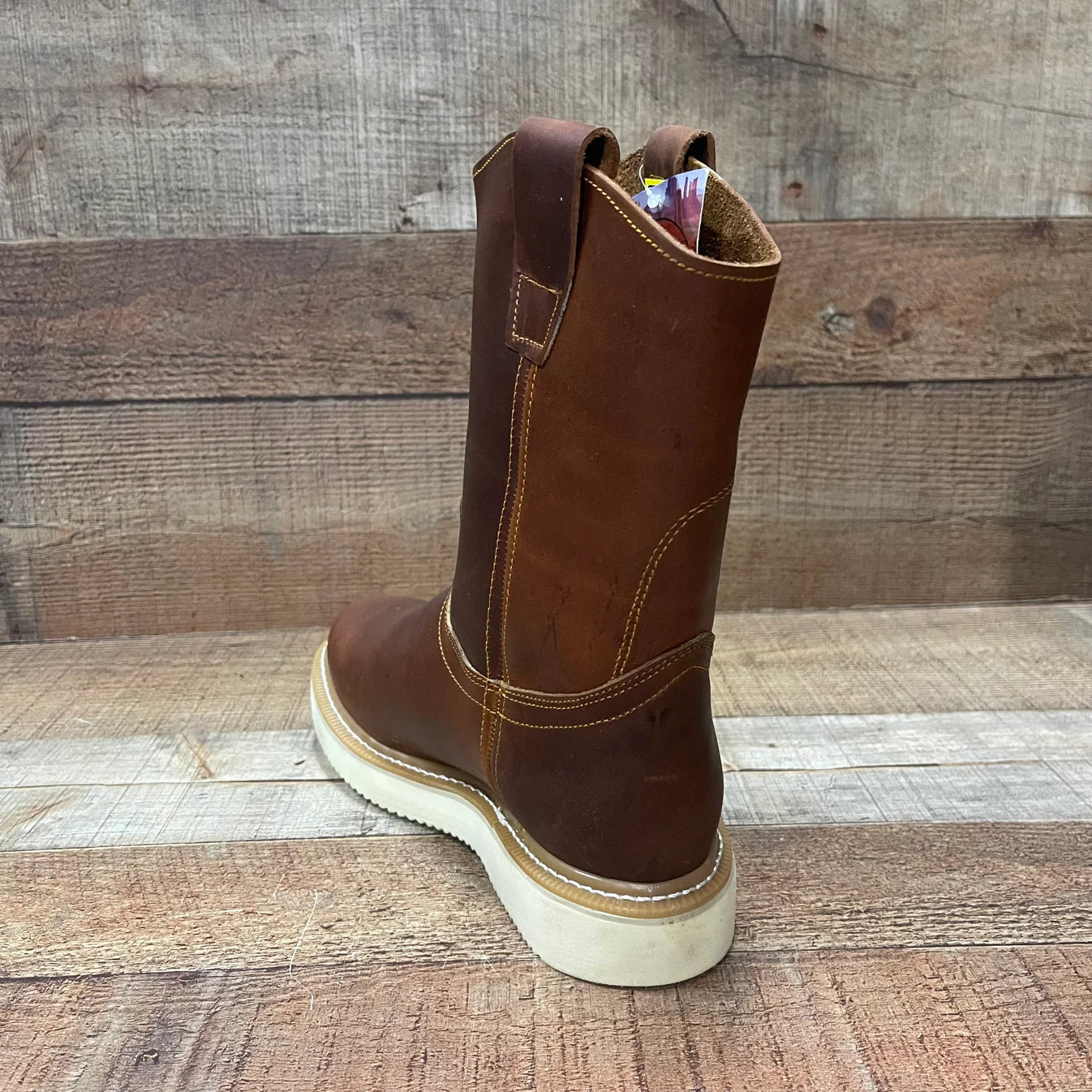 Men's Lightweight Work Boots Genuine Leather Oil Water Resistant Est. J06