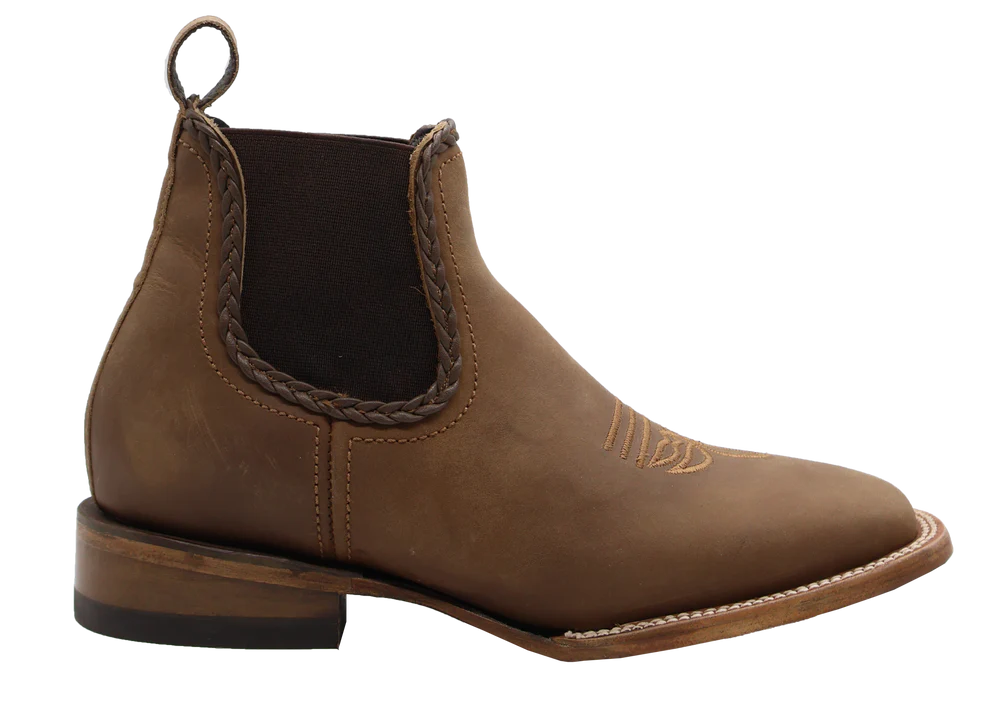 Women´s Silverton Ellie All Leather Wide Square Toe Short Boots-Tobacco