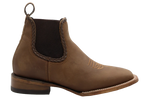 Women´s Silverton Ellie All Leather Wide Square Toe Short Boots-Tobacco