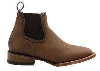Women´s Silverton Ellie All Leather Wide Square Toe Short Boots-Tobacco