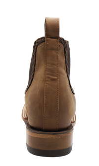 Women´s Silverton Ellie All Leather Wide Square Toe Short Boots-Tobacco