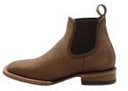 Women´s Silverton Ellie All Leather Wide Square Toe Short Boots-Tobacco
