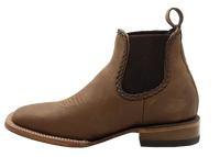 Women´s Silverton Ellie All Leather Wide Square Toe Short Boots-Tobacco