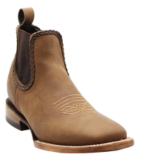 Women´s Silverton Ellie All Leather Wide Square Toe Short Boots-Tobacco
