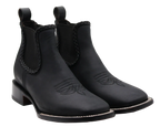 Women´s Silverton Ellie All Leather Wide Square Toe Short Boots-Black