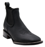 Women´s Silverton Ellie All Leather Wide Square Toe Short Boots-Black