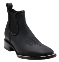 Women´s Silverton Ellie All Leather Wide Square Toe Short Boots-Black
