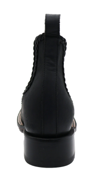 Women´s Silverton Ellie All Leather Wide Square Toe Short Boots-Black