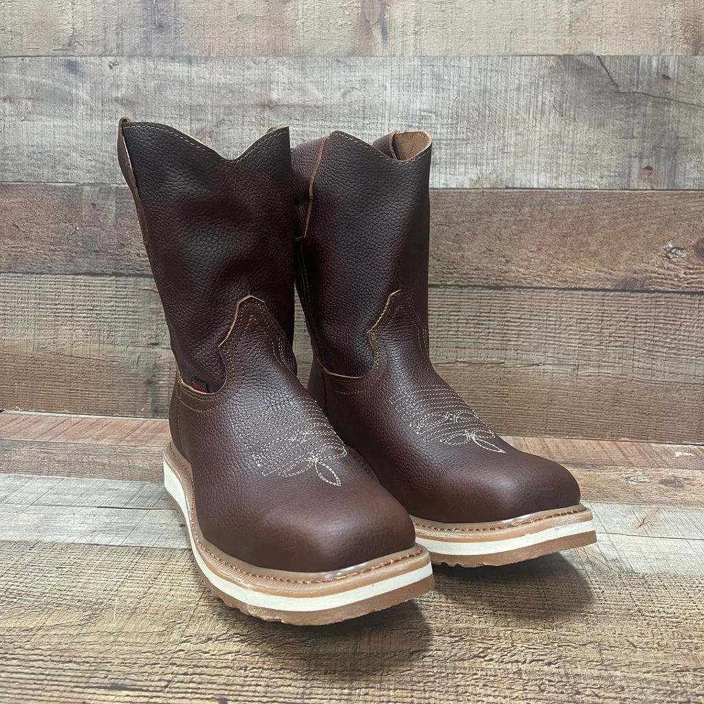 Men's Square Steel Toe Cowboy Style Double Density Sole Work Boot Est. B-34