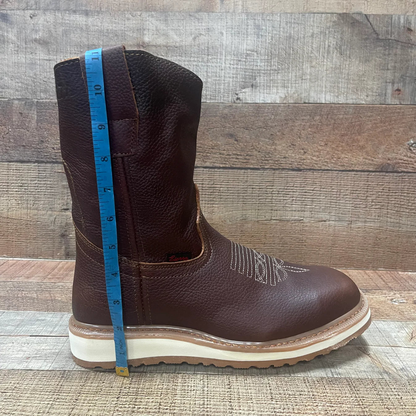 Men's Square Steel Toe Cowboy Style Double Density Sole Work Boot Est. B-34