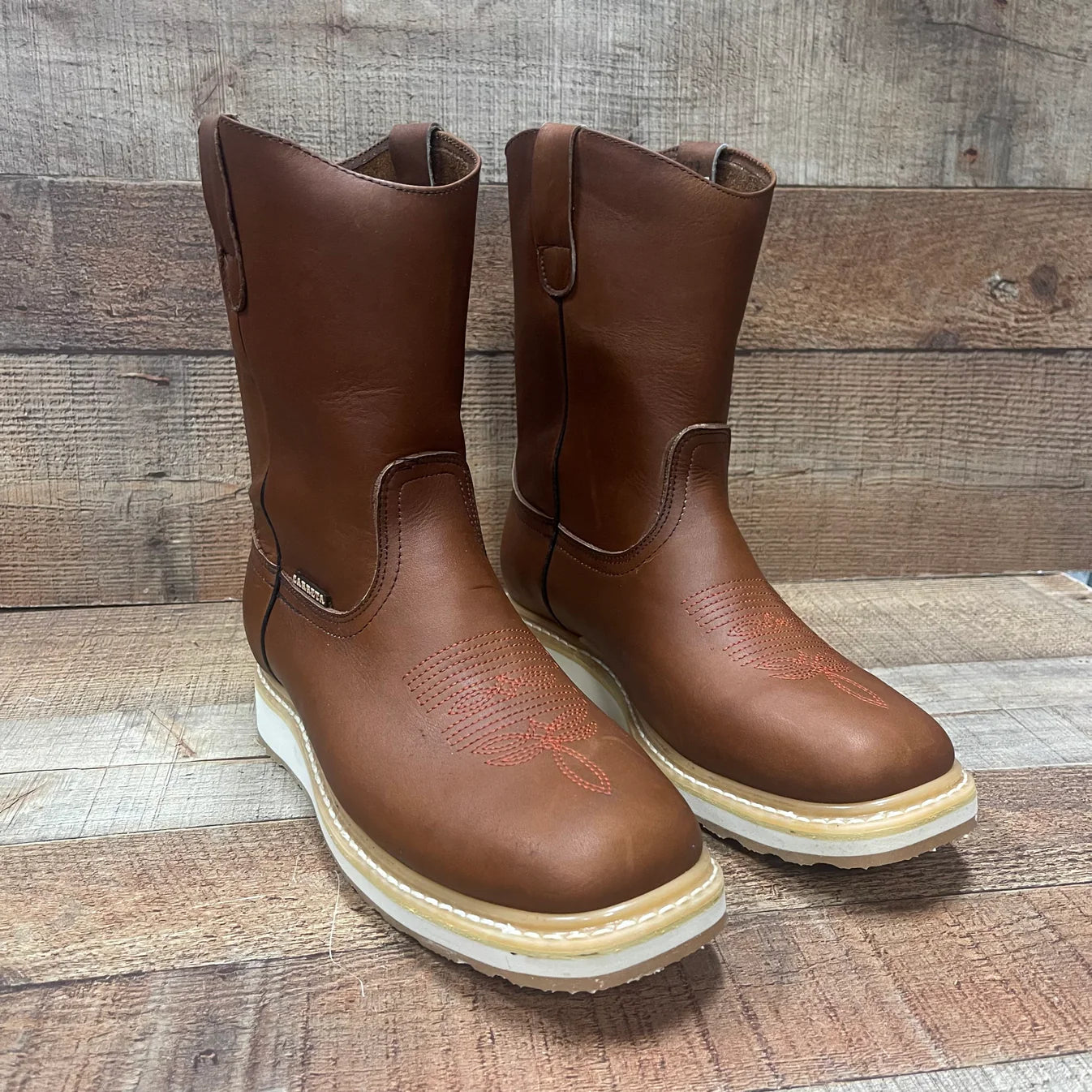 Men's Square Toe Double Density Work Boot with Soft Toe Est. 906 Gold