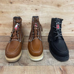 Men's Work Boots Genuine Leather Oil Water Resistant Strong and Light Weight Soles Est. 250 Black