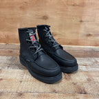 Men's Work Boots Genuine Leather Oil Water Resistant Strong and Light Weight Soles Est. 250 Black