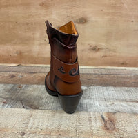 Women's Ankle Cowgirl Western Genuine Leather High Heel Boots with Zipper Est. 910