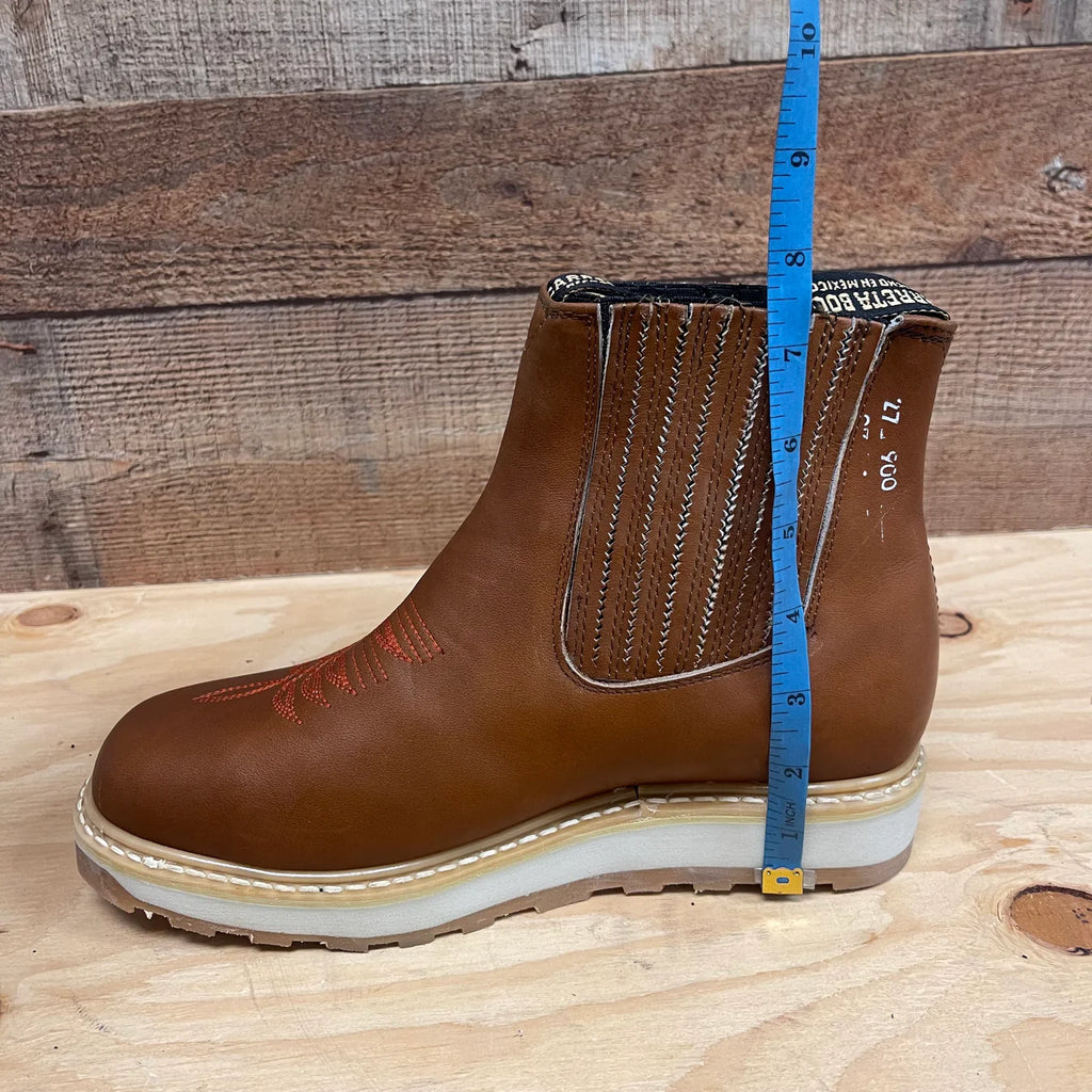 Men's Western Leather Lightweight Square Toe Work Ankle Boot Est. 905