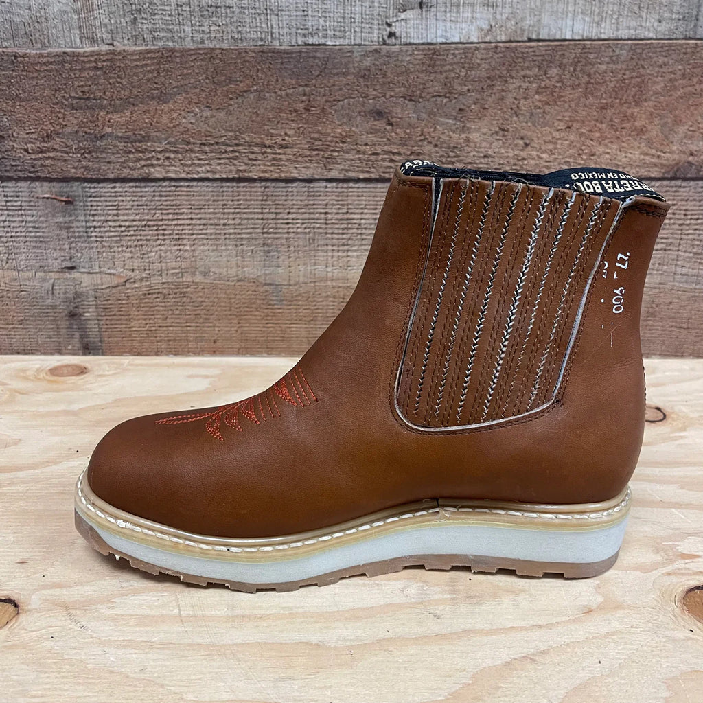 Men's Western Leather Lightweight Square Toe Work Ankle Boot Est. 905