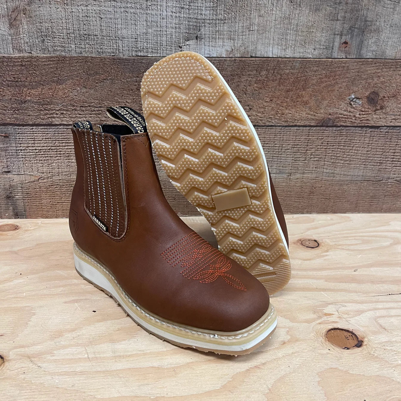 Men's Western Leather Lightweight Square Toe Work Ankle Boot Est. 905