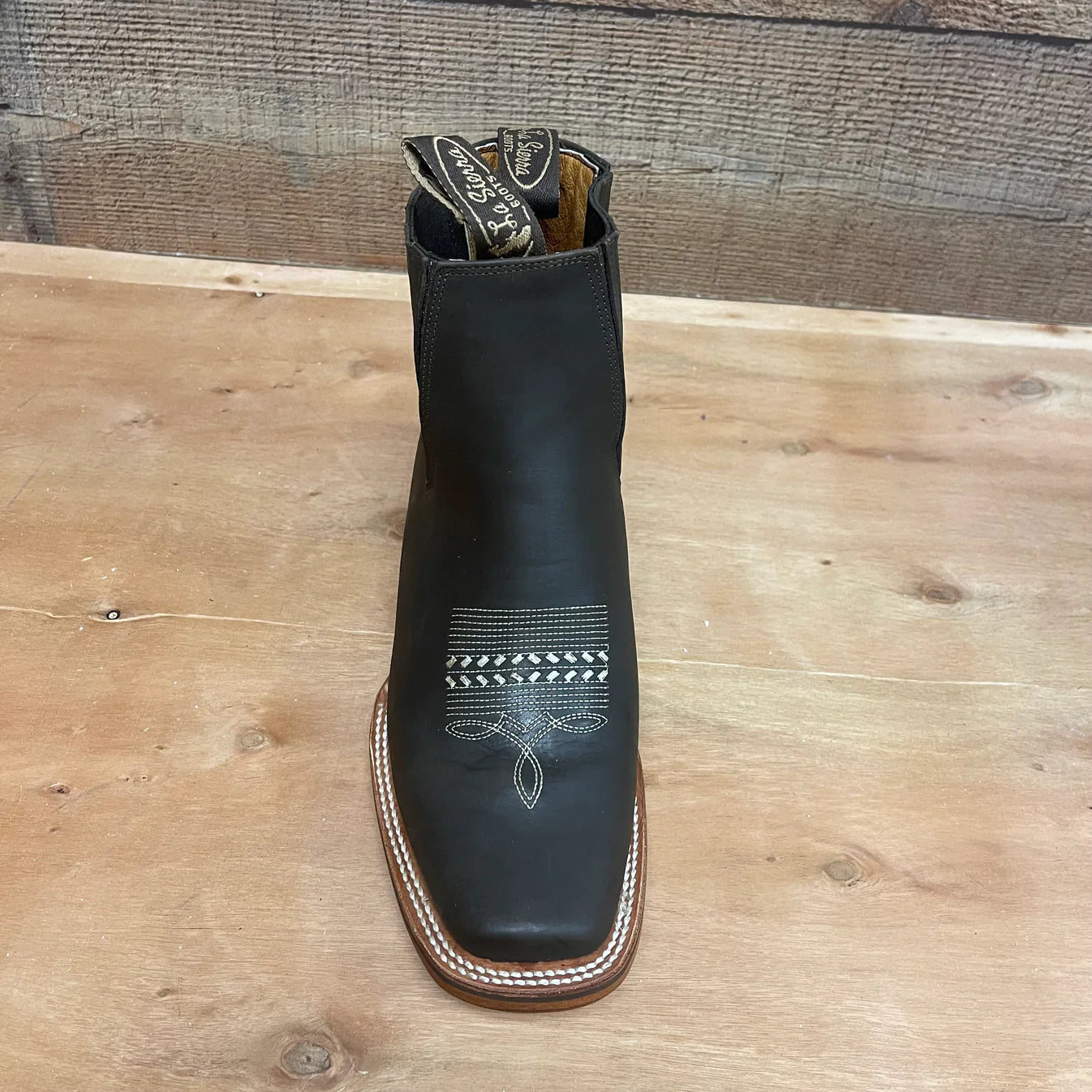 Men's Western Rodeo Ankle Boot Leather Sole Embroidered Design Genuine Crazy Leather