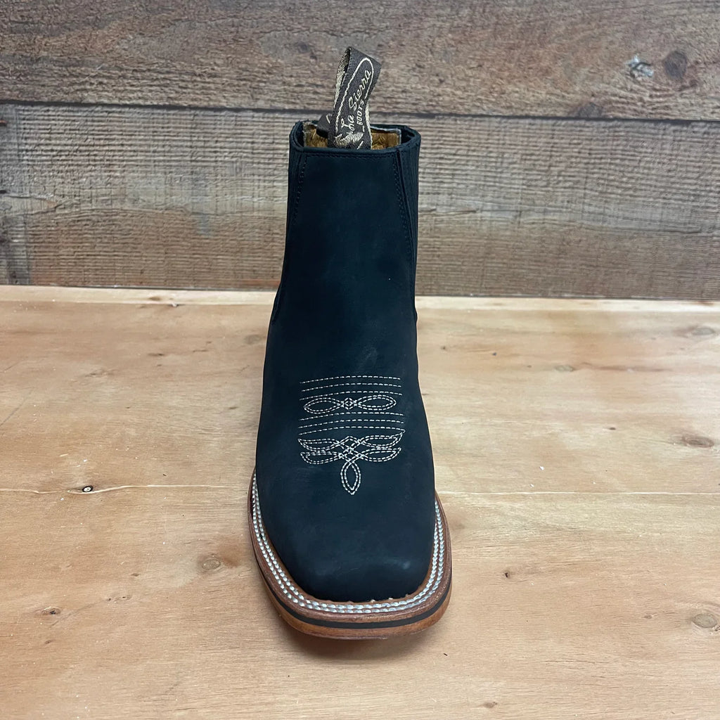 Men's Western Rodeo Ankle Boot Leather Sole Embroidered Design Est. 356