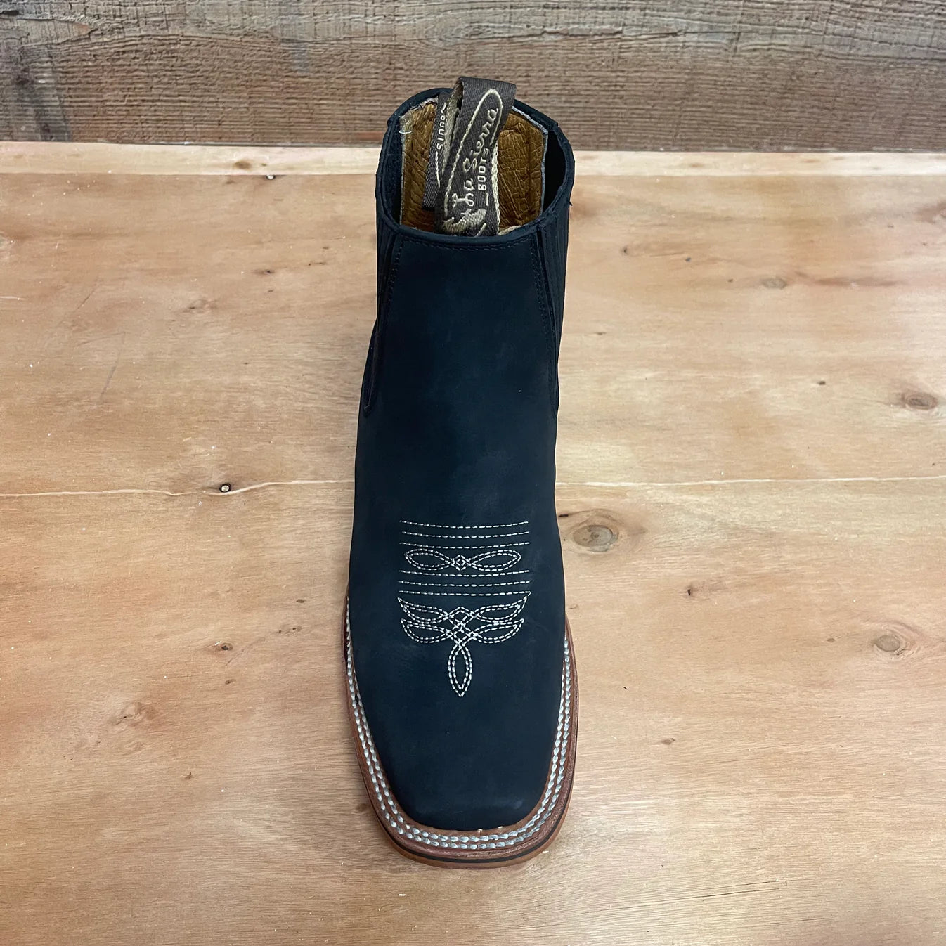 Men's Western Rodeo Ankle Boot Leather Sole Embroidered Design Est. 356