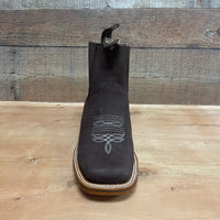Men's Western Rodeo Ankle Boot Leather Sole Embroidered Est. 712 Moka