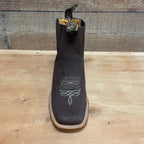 Men's Western Rodeo Ankle Boot Leather Sole Embroidered Est. 712 Moka
