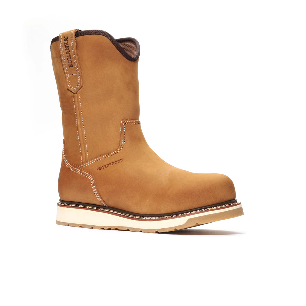 Bonanza Highland Dual 10” Wellington Waterproof Work Boots – Tan